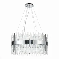 Люстра подвесная Бафо (Bafo) SL1160.103.18 ST-Luce прозрачная на 18 ламп, основание хром в стиле современный Люстра подвесная Бафо (Bafo) SL1160.103.18 ST-Luce прозрачная на 18 ламп, основание хром в стиле современный